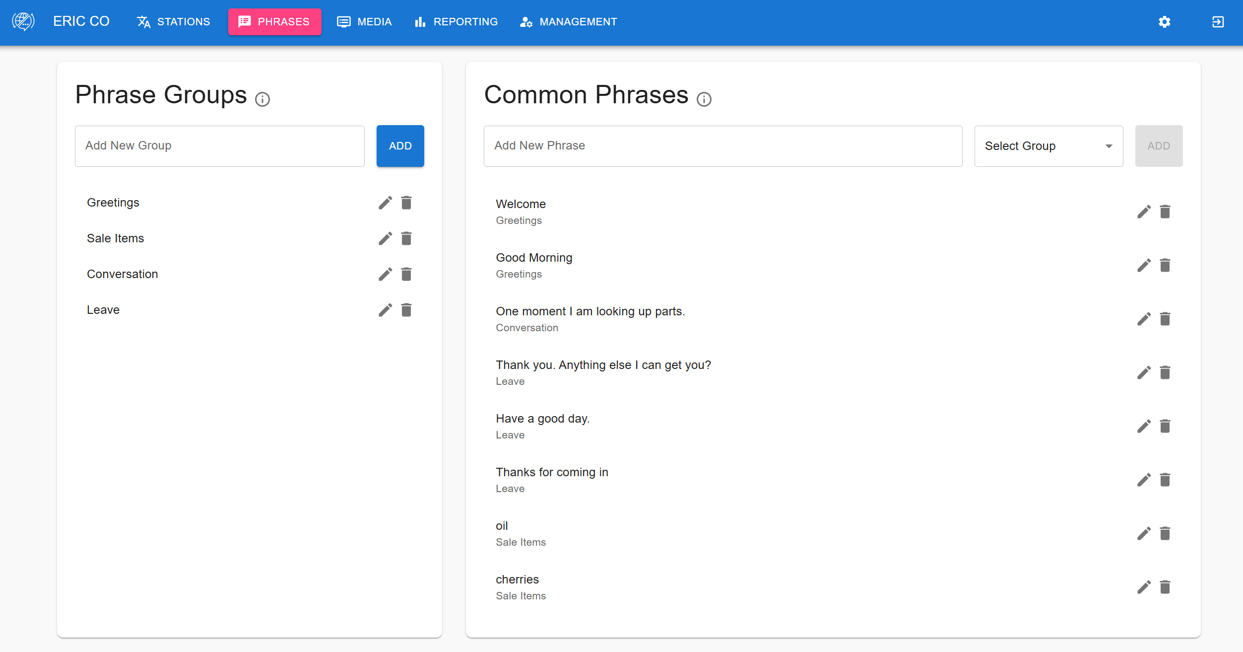 Smart Phrase Management System